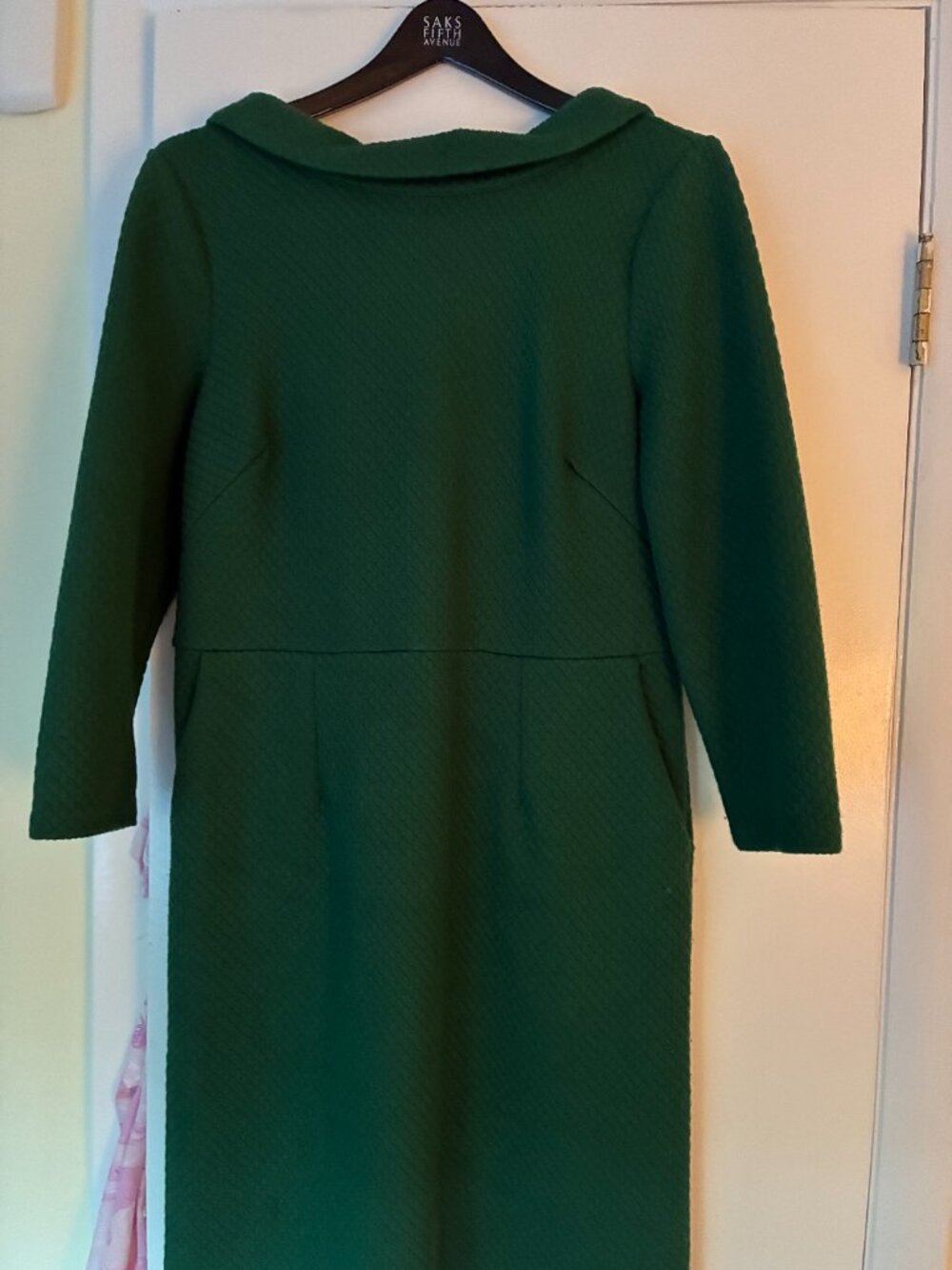 Boden Estella Jacquard Dress Green VGUC 10 - Picture 2 of 6